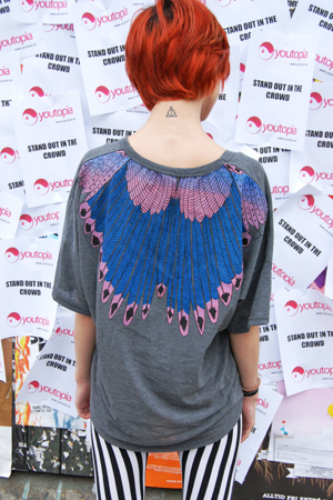 Feather t-shirt grå