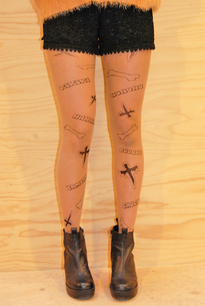 Kors tatto strumpbyxor
